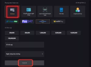 Nạp tiền K8 qua Autopay